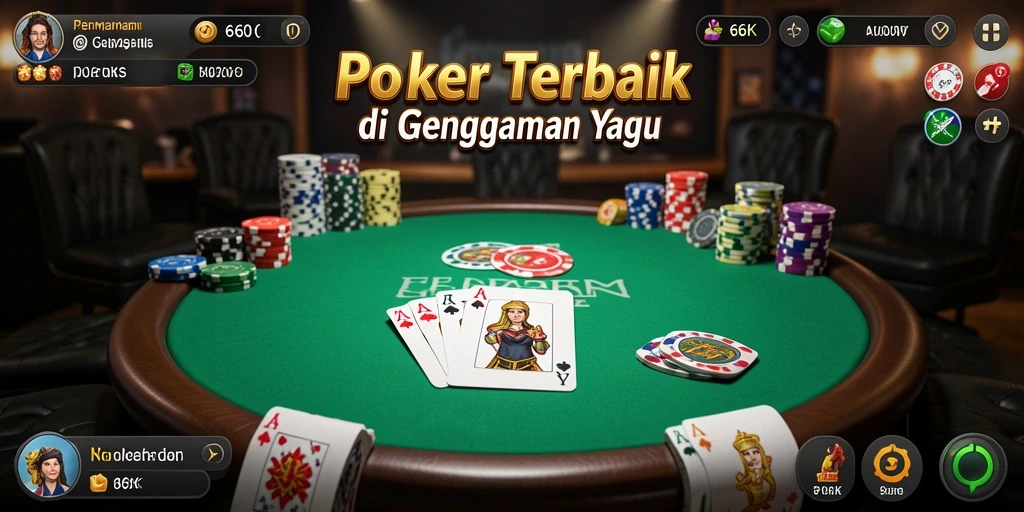 Tampilan menarik dari gameplay Poker yang seru di 66K.