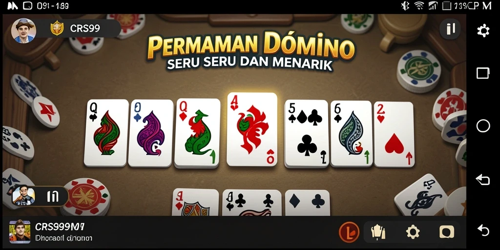 Tampilan gameplay menegangkan di CRS99, menghadirkan pengalaman Domino yang unik.
