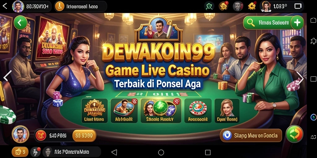 Gameplay Live Casino yang mendebarkan di DEWAKOIN99.