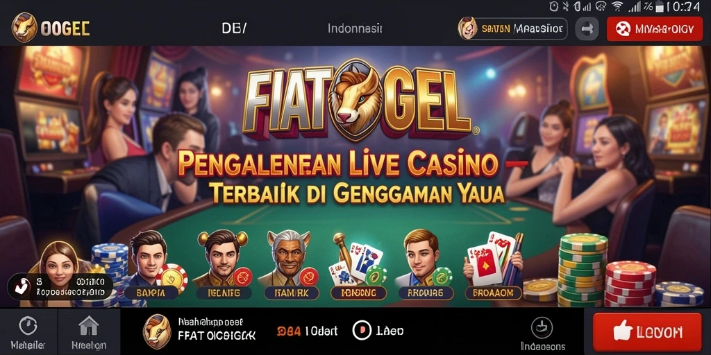 Tampilan gameplay Live Casino yang memukau dari aplikasi FIATOGEL.