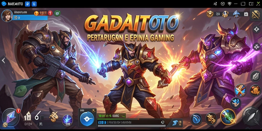 Screenshot gameplay GADAITOTO yang menampilkan aksi pertarungan seru.