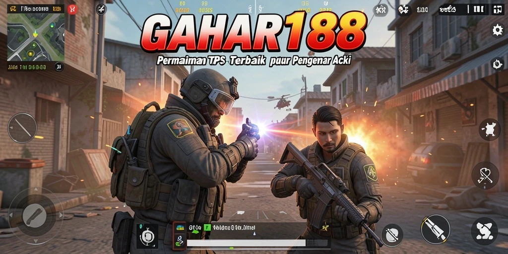Tampilan gameplay mendebarkan GAHAR188 dalam pertarungan TPS.