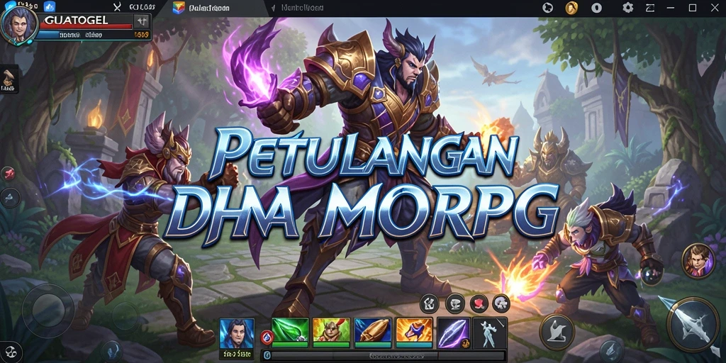 Tangkapan layar GUATOGEL menampilkan pertempuran seru di dunia MMORPG.