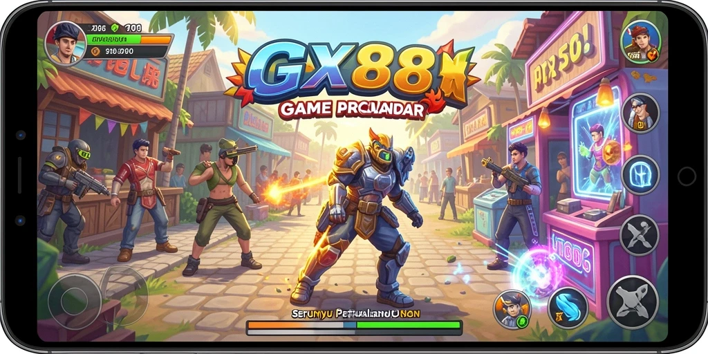 Tampilan screenshot GX88 dengan aksi gameplay seru di level yang menantang.