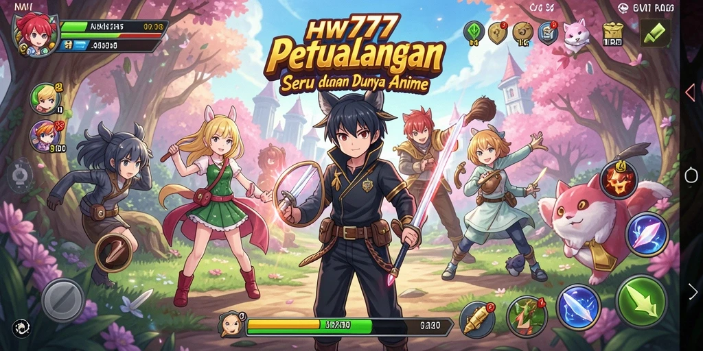 Gameplay seru HW777 dengan karakter anime yang menarik.