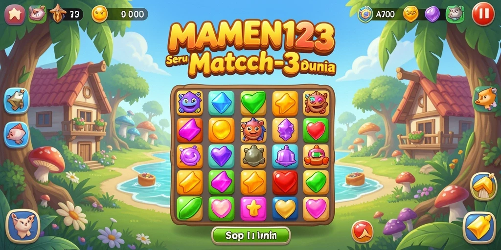 Tampilan gameplay seru dan menantang dari MAMEN123.
