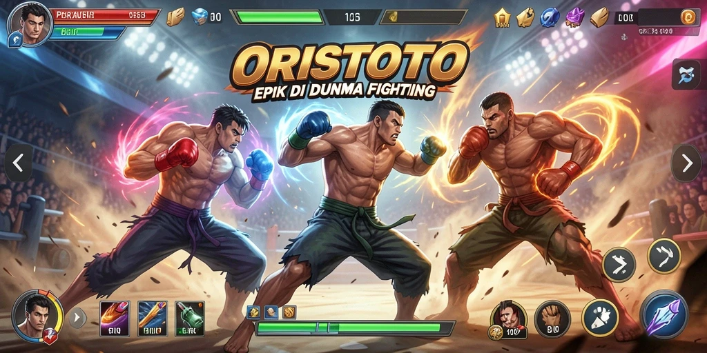 Gameplay menegangkan ORISTOTO dengan pertarungan seru.