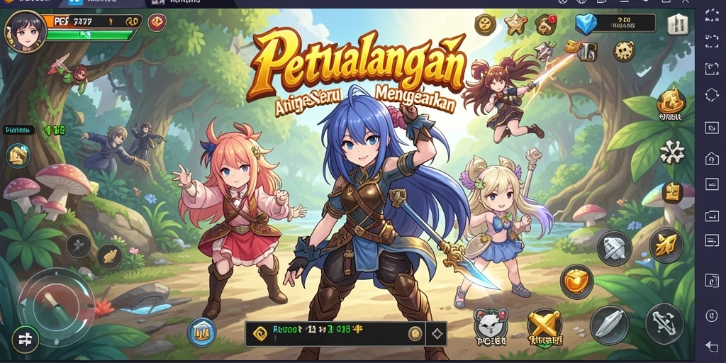 Tampilan utama gameplay <strong>PC777</strong> menunjukkan aksi seru dan karakter yang menarik.