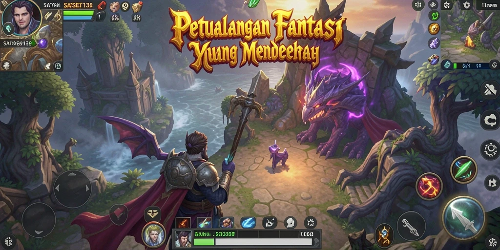 Tampilan gameplay mendebarkan dari SATSET138 dengan karakter dan pertempuran epik.