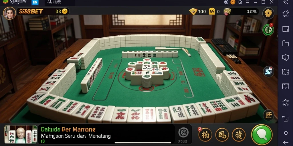 Tampilan screenshot utama SS88BET dengan gameplay Mahjong yang menarik.